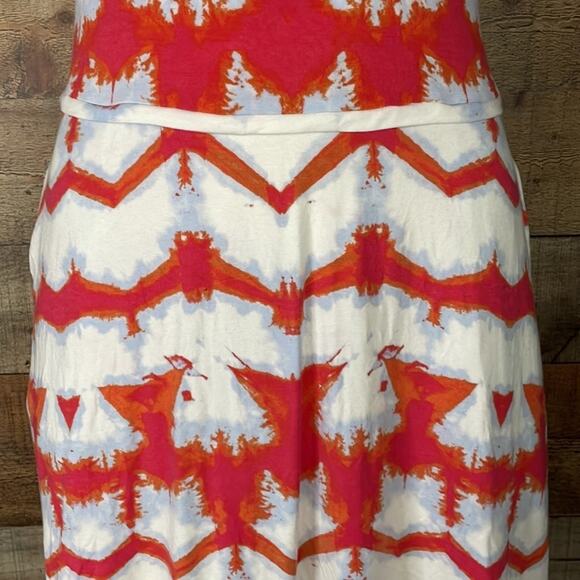 Tart Ikat Print Sleeveless Back Cross Strap Dress SZ Small - Picture 3 of 9